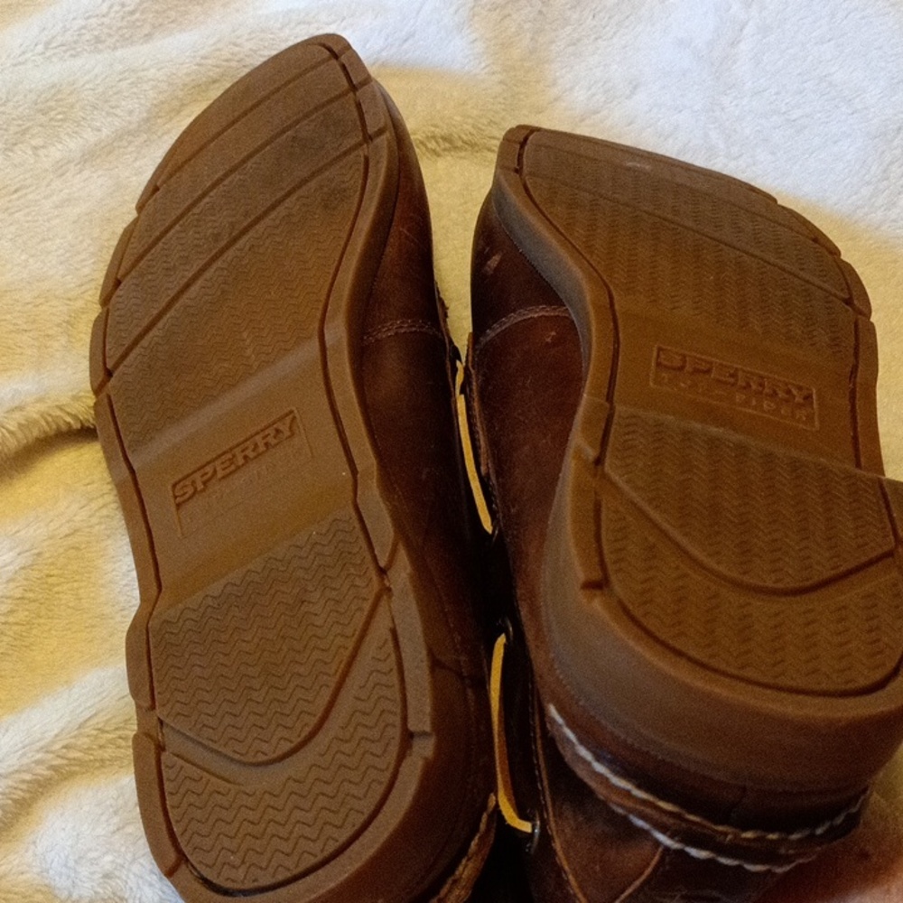 Sperry Men's Brown Leather Boat Shoes - Picture 5 of 8